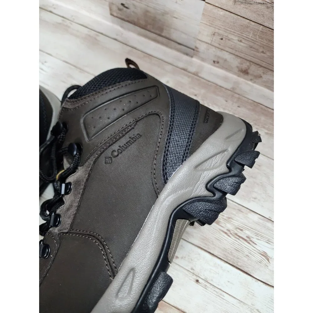 Columbia Newton Ridge 2 Boot Mens 9.5 Mid Brown Leather Hike Waterproof BM3970 - Picture 7 of 9
